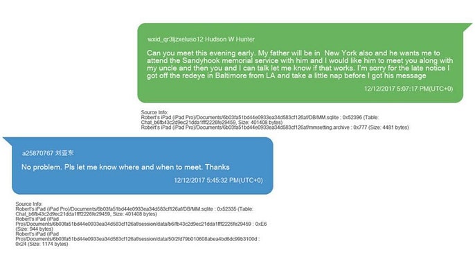 kylenabecker's tweet photo. BREAKING.🚨

Newly revealed text message shows Hunter Biden arranged business meeting in New York City with Chinese executive, himself, Jim Biden, and current President Joe Biden.

Hunter Biden invited Yadong Liu, CEO of CEFC Global Strategic Holdings, to a meeting on Dec. 12, 2017.  

"Can you meet this evening early." 

"My father will be in New York also and he wants me to attend the Sandy Hook memorial service with him and I would like him to meet you along with my uncle and then you and I can talk let me know if that works."

"I'm sorry for the late notice I got off the red eye in Baltimore from LA and take a little nap before I got his message."

Less than two weeks later, Hunter Biden messaged Yadong, requesting him to call him and claiming he was "anxiously waiting" for a report from a Chinese meeting.

"I am still in China. Apologies for not getting back to you sooner but I knew [sic] you have been talking to Kevin...," Yadong said, apparently a reference to a CEFC China Energy executive named Gongwen Dong.

"I didn’t get to see the chairman on this trip but president chen asked me to convey to you that while we attach great importance to working with you, under the current circumstances it is almost impossible to move forward on any of the projects with you. There are a few key dates in the next weeks and we are focused on those legal challenges and cannot afford to do anything that have any potential of being misunderstood or misconstrued," he added.

"He sincerely hopes that you can understand our situation and looks forward to removing those legal uncertainties and working with you again," Yadong continued. "I am coming back next week and can meet to explain face to face if necessary."

H/T @RealMacReport