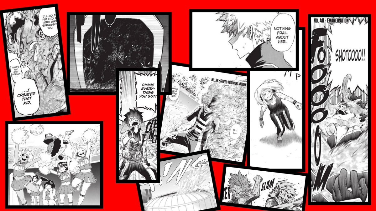 1 panel from every MHA chapter:
Chapters 31-40