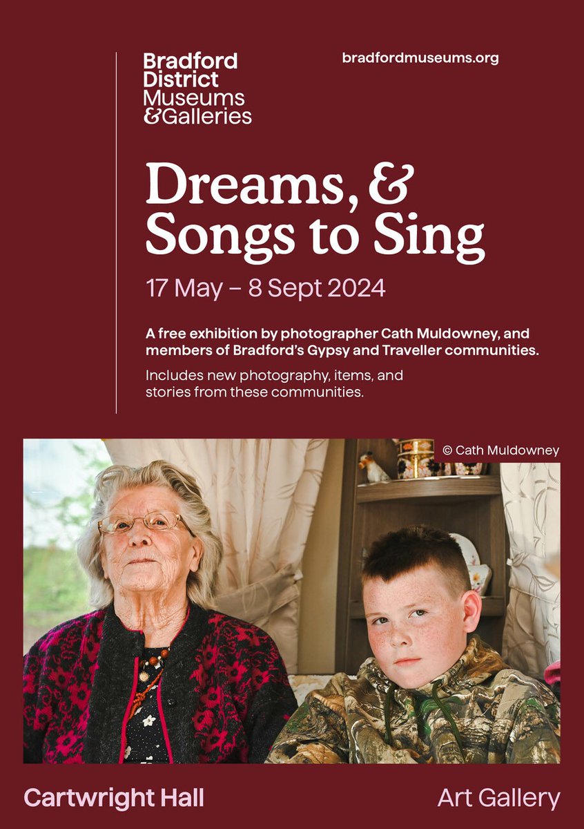 JohnMcArts's tweet photo. A privilege to attend the opening of #DreamsAndSongsToSing, Cath Muldowney's superb exhibition of photography with Bradford's Gypsy and Traveller communities at #CartwrightHall @BradfordMuseums, in partnership with @LeedsGATE.
It's on 'til 8 Sept, go and see it! https://t.co/xeusEffMjG