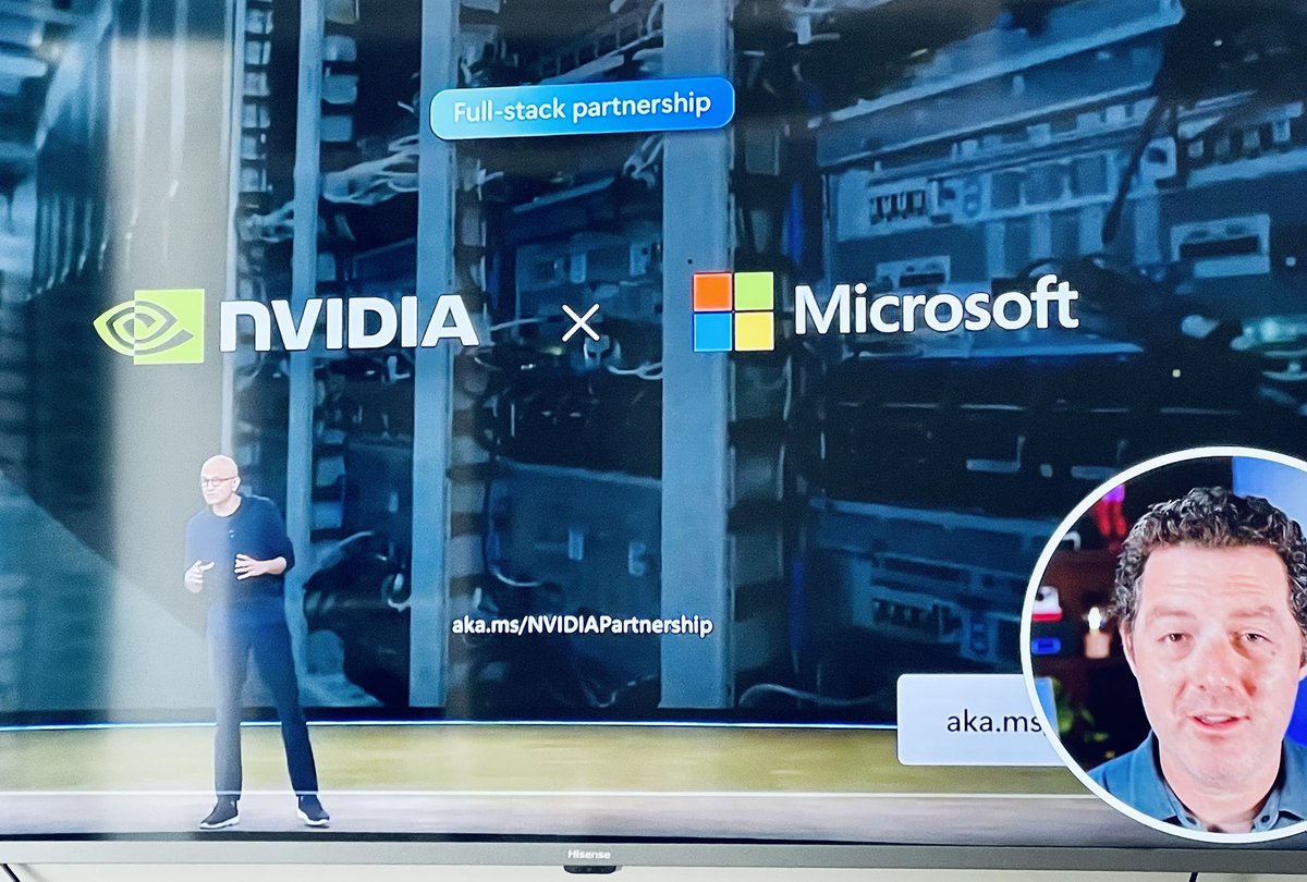 FutureForward23's tweet photo. This is huge Nvidia + Microsoft https://t.co/VfyVbqcIQx
