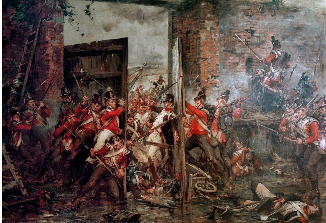 Legewnis's tweet image. Closing the Gates at #Hougoumont
Robert Gibb, 1903
Ο πίνακας απεικονίζει τη στιγμή που η Σκωτσέζικη φρουρά και οι Coldstream Guards έκλεισαν τη Βόρεια Πύλη ενάντια στα γαλλικά στρατεύματα.
#πολεμος #Βατερλο
#Γαλλια #Αγγλια