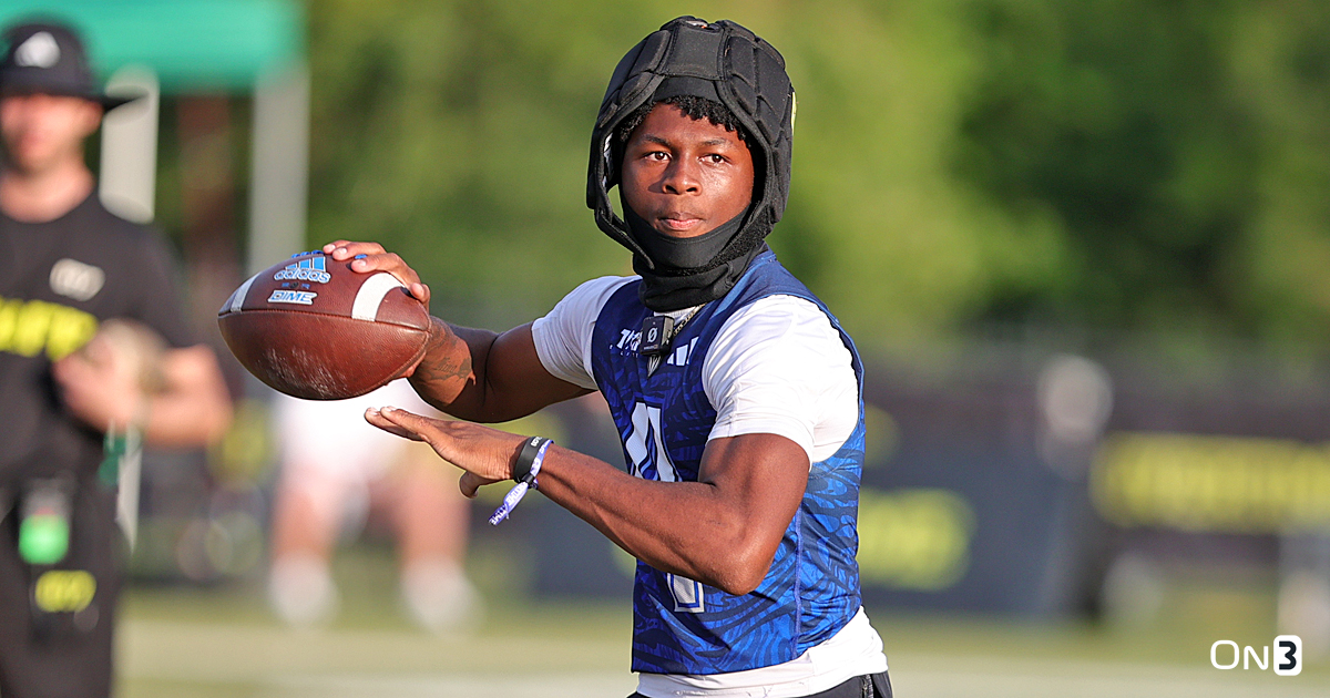 2026 4-star QB Dereon Coleman visited #Oklahoma earlier this spring and he has a return date set for June. The Sooners are one of the schools high on his list. More from Coleman: on3.com/db/dereon-cole… (On3+)