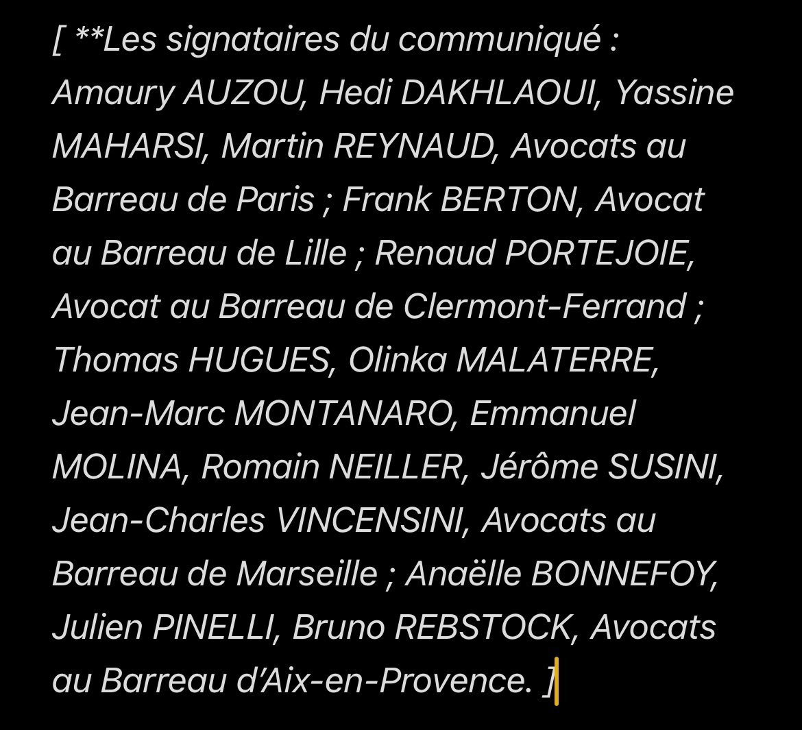 Le Procès de la HONTE 
#BastiaPoretta #Corse 
#Avocats #DroitDeLHomme 

@frankberton3 ❤️

Communiqué ⬇️