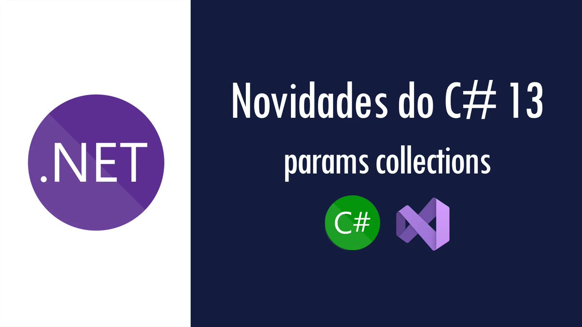 RenatoGroff's tweet image. Novo artigo no meu blog -&gt; Novidades do C# 13: params collections -- Link: renatogroffe.medium.com/novidades-do-c…
#dotnet #csharp #csharp13 #aspnetcore #dotnet9 #linq #dotnetcore #visualstudio #visualstudio2022 #vs2022 #backend #webdevelopment #microsoft
