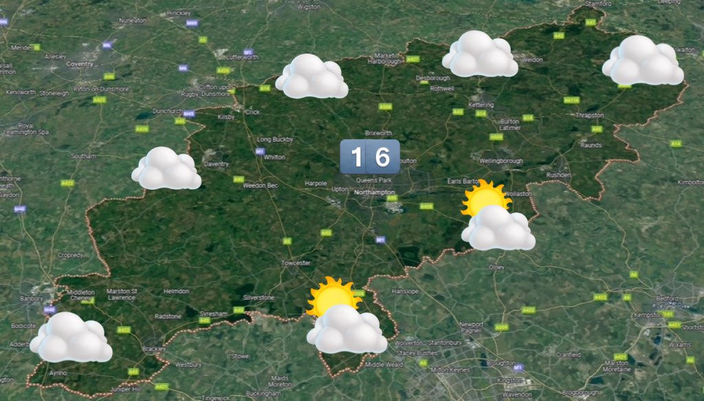 Good evening Northants. Mainly dry tonight. 10°C. Small risk of a afternoon shower tomorrow otherwise it’s a dry Friday with cloud and sunny spells developing from the south by late afternoon. Less breezy. 16°C. Dry on Saturday with some warm sunny spells. 19°C.