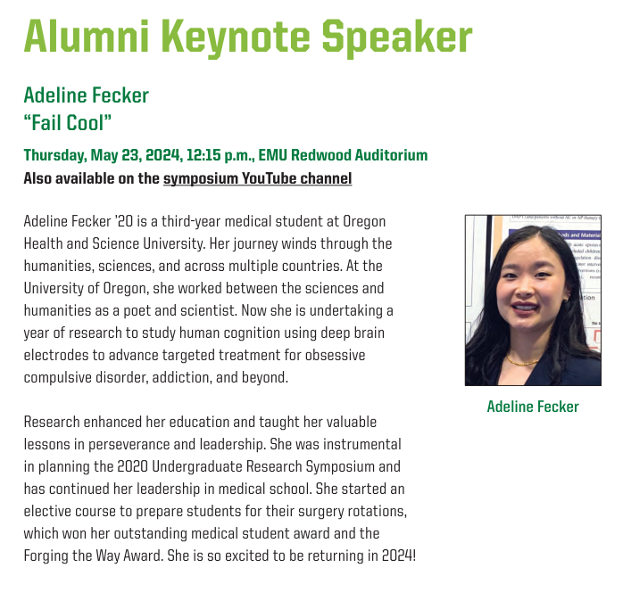 UO Undergraduate Research tweet media