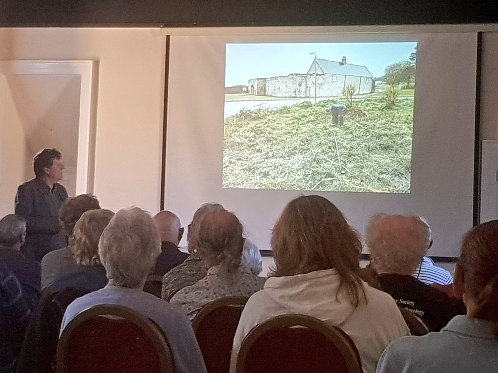 AlexSnowdon5's tweet photo. Excellent presentation with Q&amp;A from @DigAlderney 

Explaining Roman and Iron Age sites. Packed audience at the island hall, Alderney. Also two coins found are a teenage Caesar Valerian II dated to  AD255. Second is a bronze of the emperor Valens 364-367.

Thank you all involved. https://t.co/YkAiqvdgmz