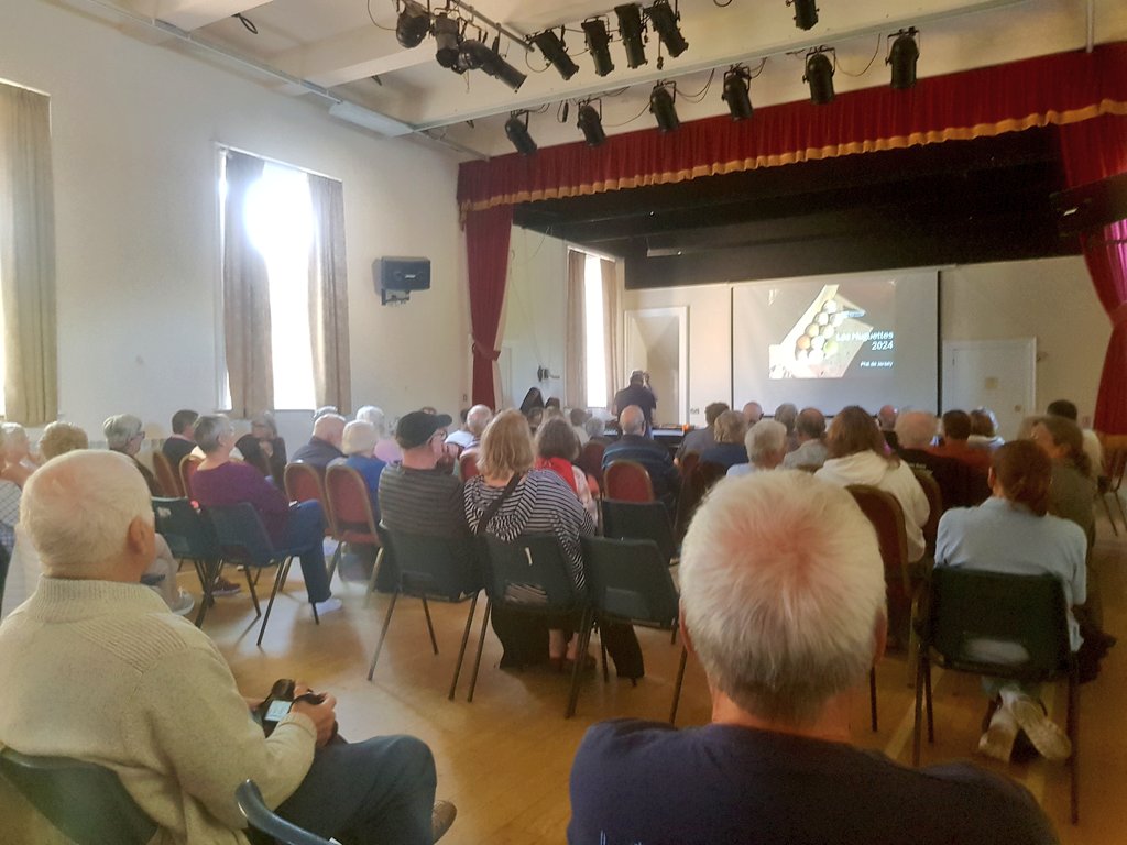 AlexSnowdon5's tweet photo. Excellent presentation with Q&amp;A from @DigAlderney 

Explaining Roman and Iron Age sites. Packed audience at the island hall, Alderney. Also two coins found are a teenage Caesar Valerian II dated to  AD255. Second is a bronze of the emperor Valens 364-367.

Thank you all involved. https://t.co/YkAiqvdgmz