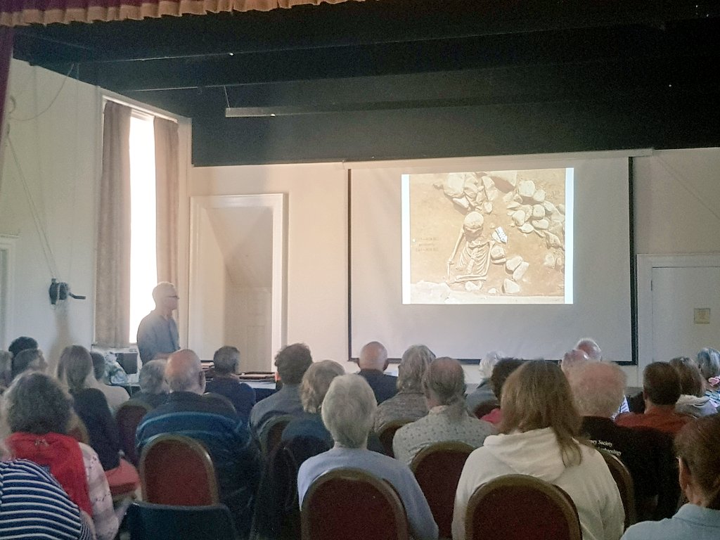 AlexSnowdon5's tweet photo. Excellent presentation with Q&amp;A from @DigAlderney 

Explaining Roman and Iron Age sites. Packed audience at the island hall, Alderney. Also two coins found are a teenage Caesar Valerian II dated to  AD255. Second is a bronze of the emperor Valens 364-367.

Thank you all involved. https://t.co/YkAiqvdgmz