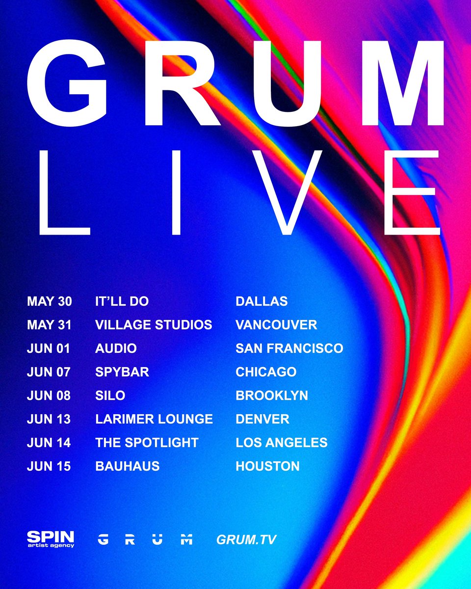 My debut live tour kicks off in a week. Tickets at grum.tv 💫