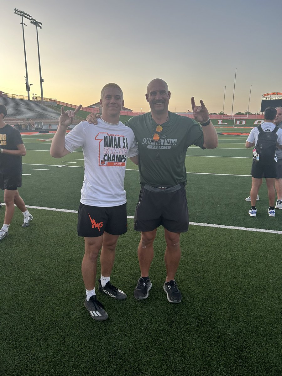 Johnson1Grant's tweet photo. Had a great camp with @ENMUFootball !
Thank you @CoachPomfret @CoachKelleyLee @osoukup for a great camp!! @PrepRedzoneNM @artesiafootball https://t.co/A7FuAgZ8rj