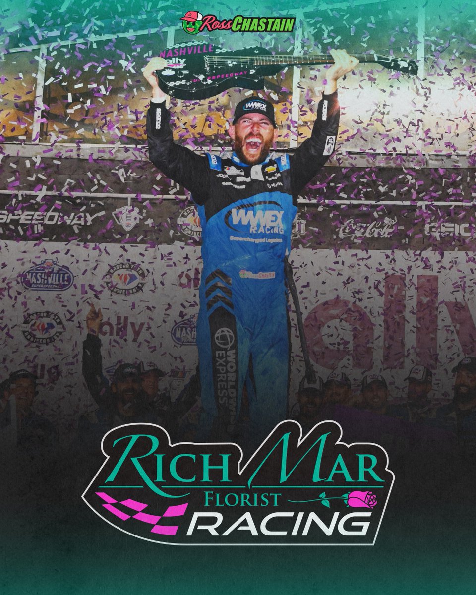 Our friends @RichMarFlorist are partnering with 2023 #Ally400 race winner @RossChastain! We can't wait to see how this partnership flourishes 😉