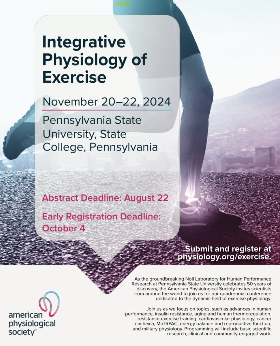 MARK YOUR CALENDARS for the 2024 Integrative Physiology of Exercise Conference! #IPE2024