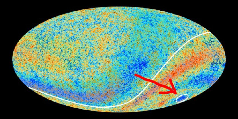 The Universe's largest known structure is a mysterious void spanning 1.8 billion light-years... (Credit: NASA - Planck Collaboration)