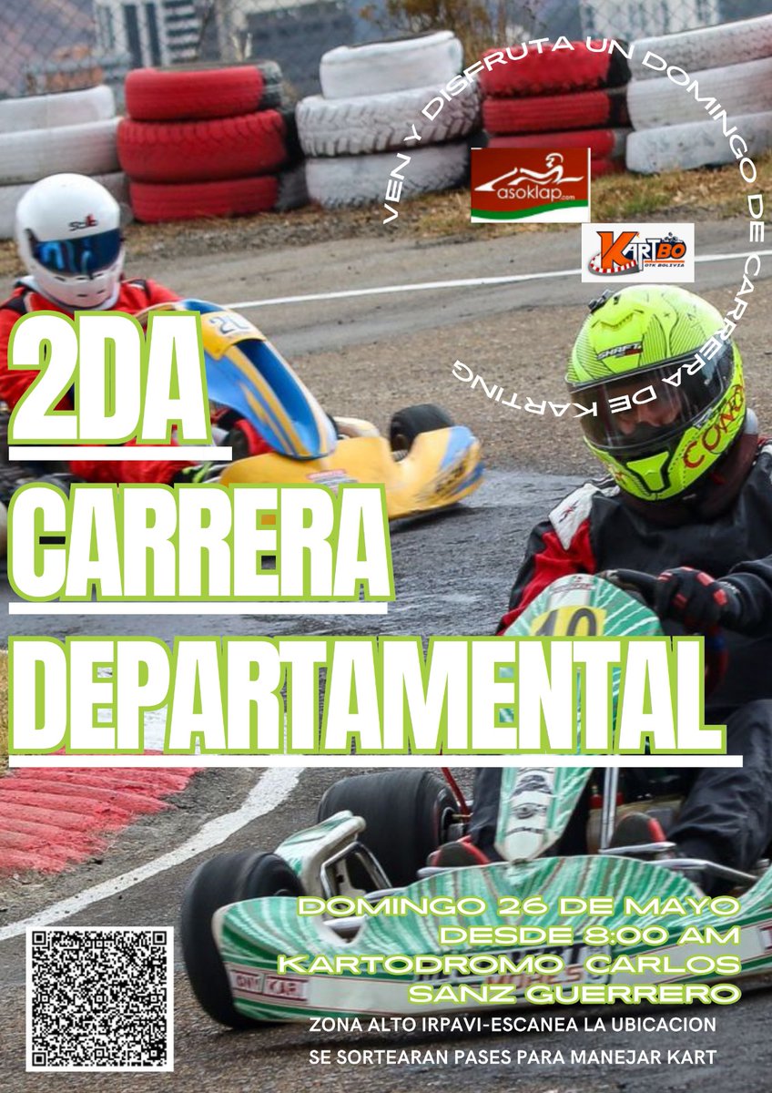 KinioCrack's tweet photo. #Karting | Se viene la segunda fecha del campeonato paceño de karting 2024!!
#MundoTuerca
#ElCrack https://t.co/xWH2g3jVKR