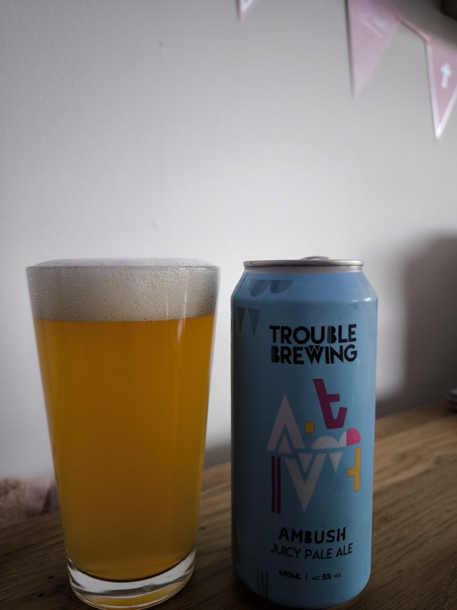 Paul O'Brien (@paulobrien10) on Twitter photo First up for #ThirstyThursday is <a href="/troublebrewing/">Trouble Brewing</a> Ambush Juicy Pale Ale. Cracking beer. Cheers all ๐ป๐ป First up for #ThirstyThursday is <a href="/troublebrewing/">Trouble Brewing</a> Ambush Juicy Pale Ale. Cracking beer. Cheers all ๐ป๐ป