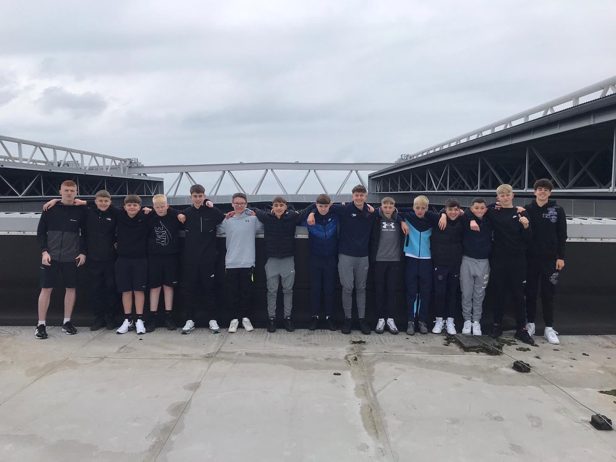 FLETCHVOWL's tweet photo. @NorthYorksOwls @f95 Try MSV Duisburg if you’re in that area again great day out. 
Here’s the lads on the roof https://t.co/MW1XO4EKjy