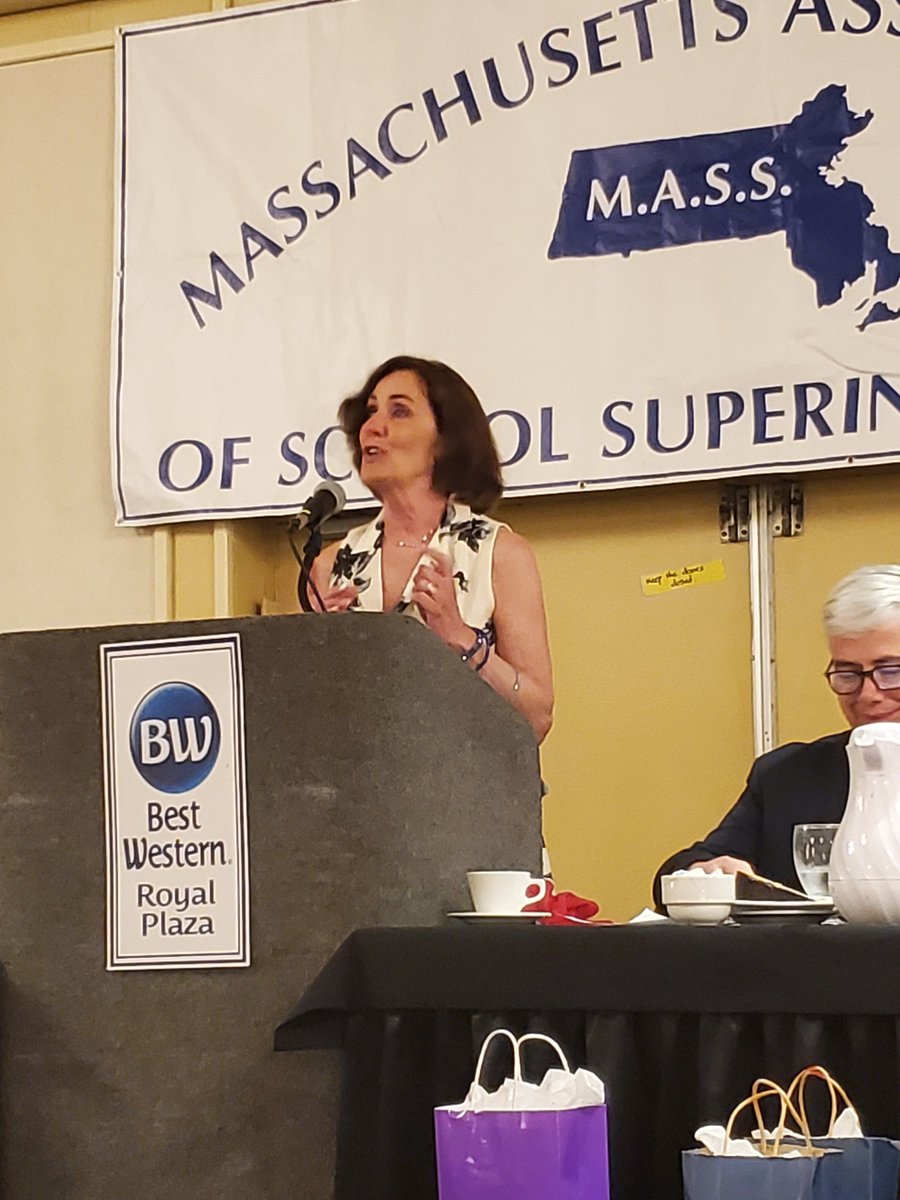 Congrats to Anne Marie Stronach from DESE @MASchoolsK12 for receiving the M.A.S.S. Distinguished Service Award. Anne Marie Stronach is a true champion of preK – 12 public education and a friend and support to so many in our association.