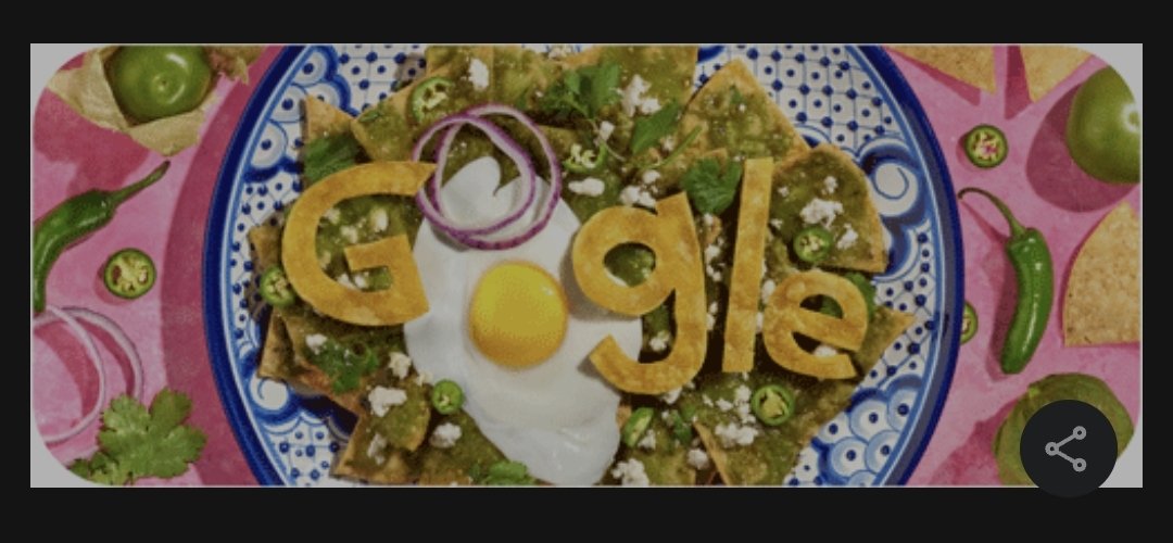 I might have been a little over excited about the <a href="/Google/">Google</a> Doodle celebrating chilaquiles today😋💜