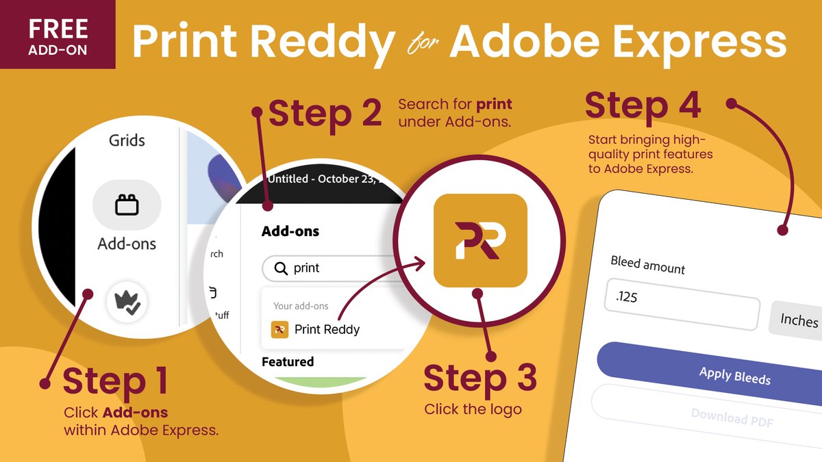 Happy to release our brand new add-on for Adobe Express. It is an honor to work with Adobe on bringing fantastic print quality to this amazing new design tool. You can find it in the add-ons and install with a single click.