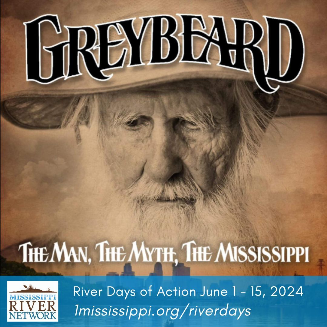 1_Mississippi's tweet photo. Join us online June 3 for this free #RiverDaysOfAction event. Meet Dale Sanders, who, became the oldest person to paddle the entire #MississippiRiver at age 87, and see a short version of the film "Greybeard, The Man, The Myth, The Mississippi" https://t.co/Eg5jprziNV https://t.co/9h7kbCOcAq