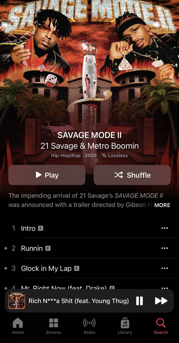 rjord926's tweet image. This album is such a classic. It’s my favorite in 21’s discography. #savagemode2