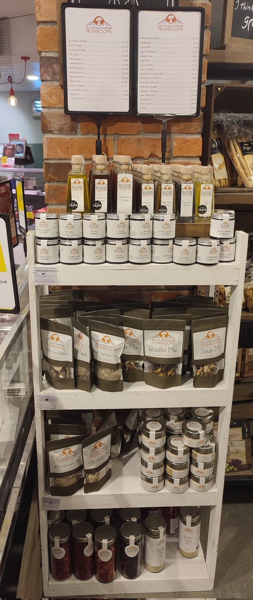 HJG662's tweet photo. @irishshiitake a nice display of your products in Supervalu, Castletownbere, Co Cork 👍 https://t.co/m7J4mhIKBo