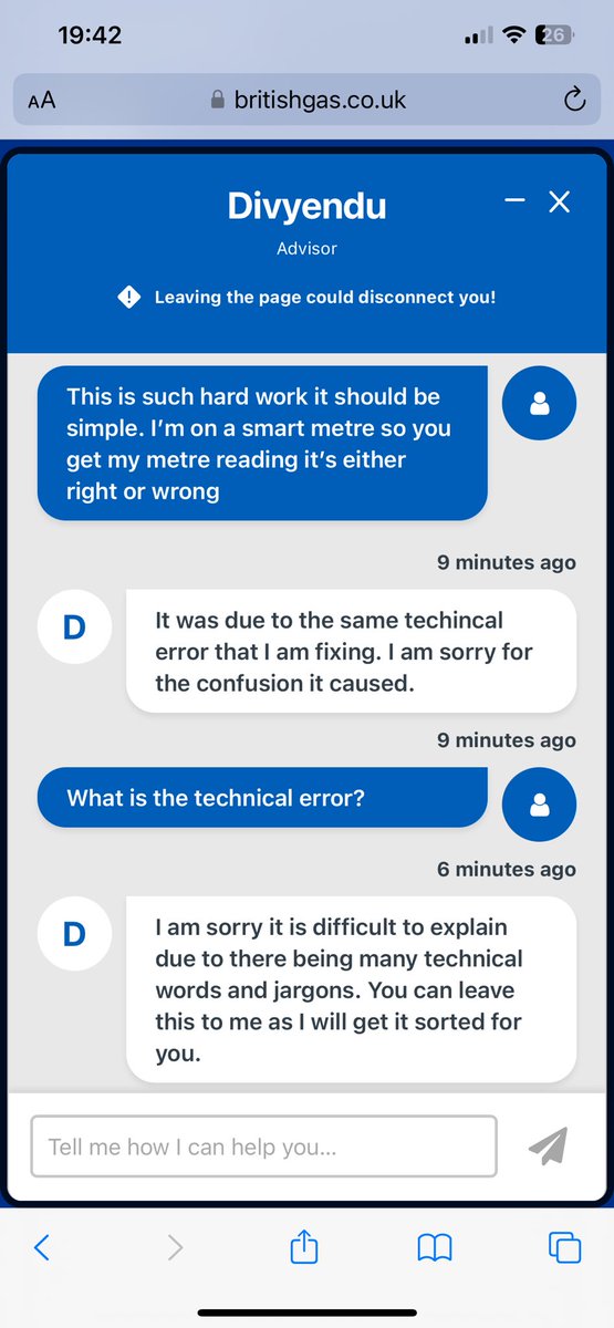 lizpen22's tweet photo. @BritishGas the RUDEST customer service I have experienced. All I want to know is why you’ve emailed me to say there’s an error with my bill and now I can’t get confirmation of what that error is, why it’s happened, or how it’s getting fixed!! https://t.co/neQnjeJEU0