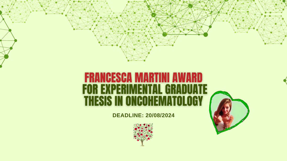 🎓 Opportunity for young graduates eager to continue towards a #PhD: #FrancescaMartiniAward for an Experimental Thesis in #Oncohematology! 🌟🔬 Deadline: 20/08/2024.

Learn more ➡️ nanaets.org/en/research/re…

@uniamofimronlus @eurordis @Biostellasrl #scientists