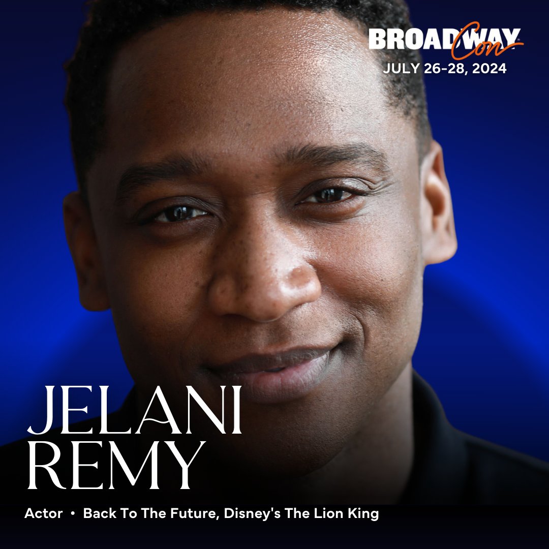 🎭✨  Exciting news! We're thrilled to welcome Jelani Remy, from Back to the Future and Disney on Broadway's The Lion King, to BroadwayCon 2024! Get ready to meet this incredible talent and celebrate the magic of Broadway!

Get your tickets at broadwaycon.com