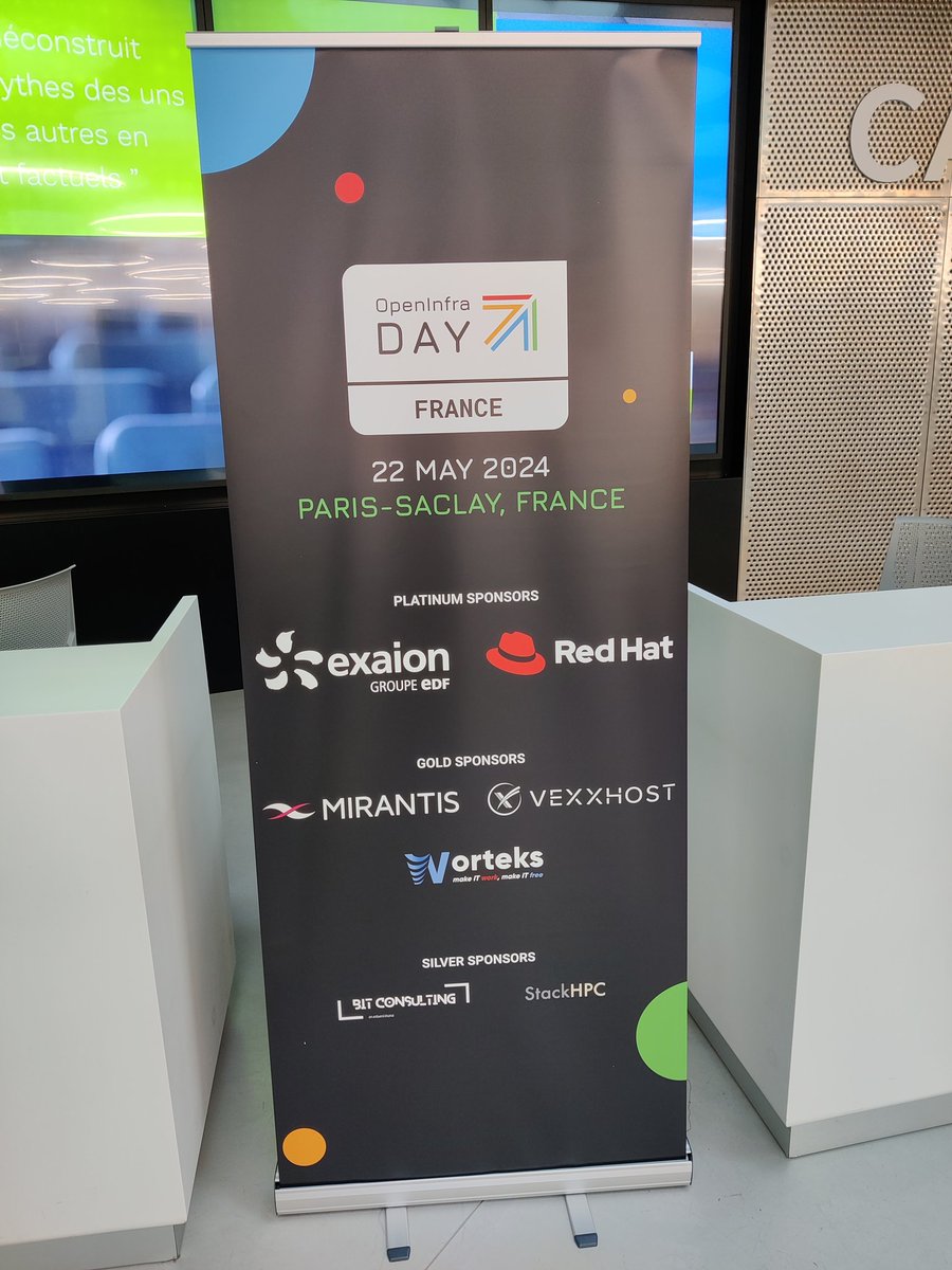 OpenStackFr's tweet image. We would like to thank all attendees (from France and elsewhere), again our sponsors, and @openinfradev for making #OpenInfra Day France 2024 such a success. See you next time!
