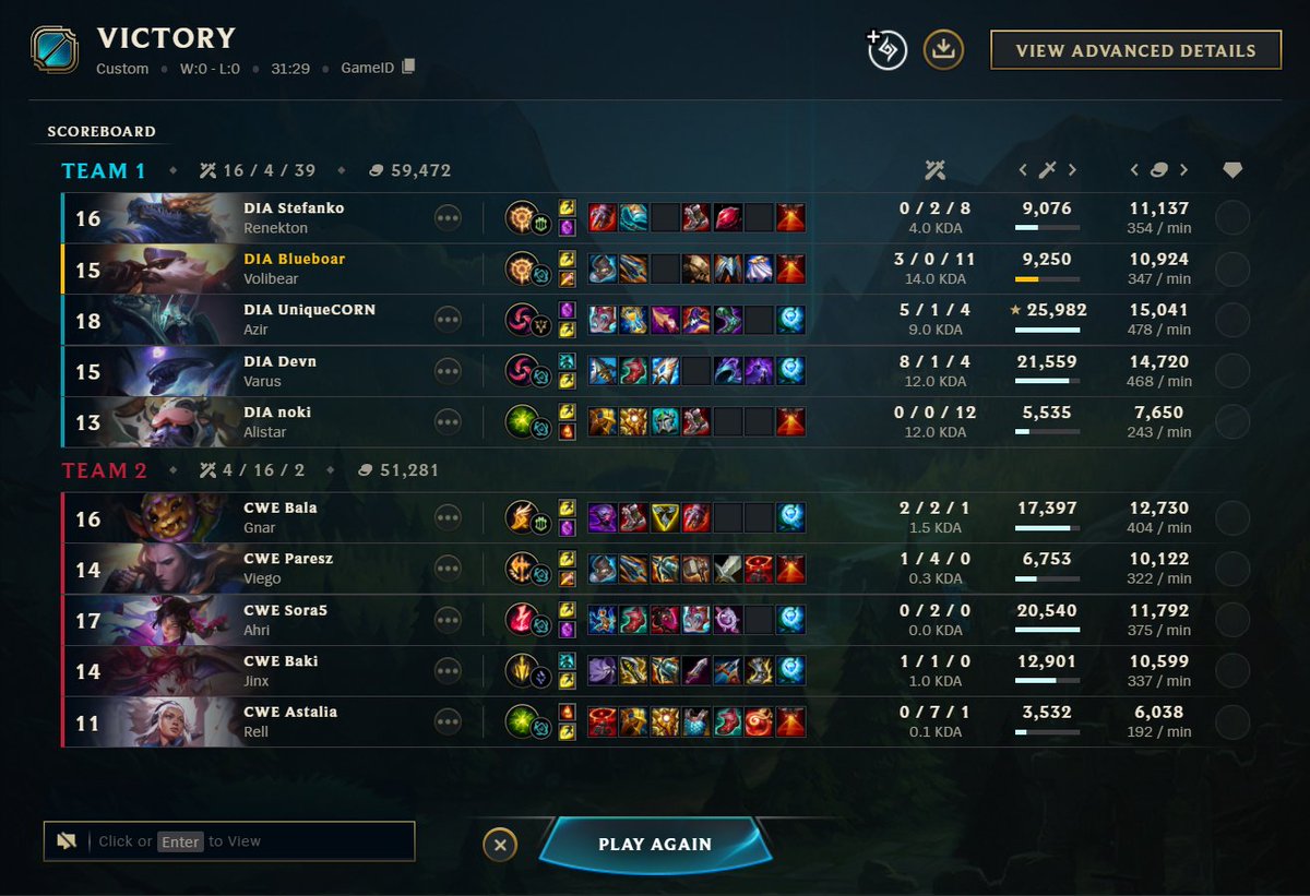 1-0, ggs <a href="/cyberwolves_si/">Cyber Wolves - Esports</a> 
Tomorrow we are playing at 8pm vs Partizan. Time to work more harder.