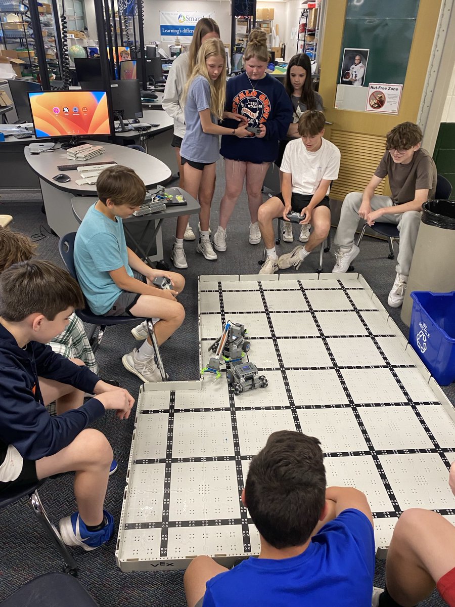 Jim Grant (@jglikerockets) on Twitter photo <a href="/AHSD25Thomas/">Thomas Middle School</a> #wildstang TMS 7th grade Delta STEM Ss VEX battle bot tournament in progress. Final project incentive for writing successful VEX Robot codes. Well done! <a href="/AHSD25Thomas/">Thomas Middle School</a> #wildstang TMS 7th grade Delta STEM Ss VEX battle bot tournament in progress. Final project incentive for writing successful VEX Robot codes. Well done!