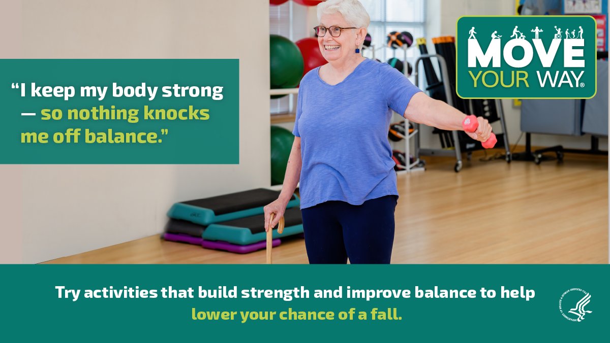 Physical activity is key to healthy aging. #DYK that physical activity can help older adults maintain independence and carry out everyday tasks? Learn more: health.gov/sites/default/… #MoveInMay #OlderAmericansMonth