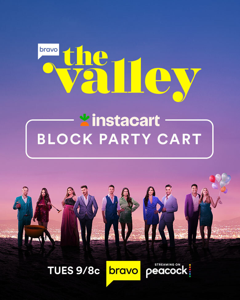 Want to throw shade? 👀  Or throw a BBQ?? 🔥  Do both this Memorial Day Weekend with The Valley’s Block Party Cart on @instacart. Shop now and get @peacock at no extra cost to catch up on this week's episode and stream all your Bravo faves when you sign up for Instacart+. Terms
