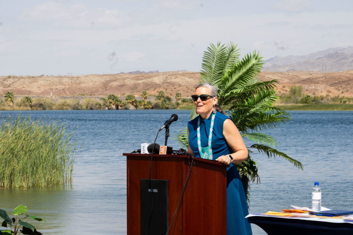 GovernorHobbs's tweet photo. We’re making progress in securing Arizona’s water future. The historic Colorado River agreements we reached with the federal government, neighbors and Tribal partners will ensure our reservoirs are stabilized for the next 3 years &amp; protect Arizonans from drastic, forced cuts. https://t.co/MgGCGVvwtl