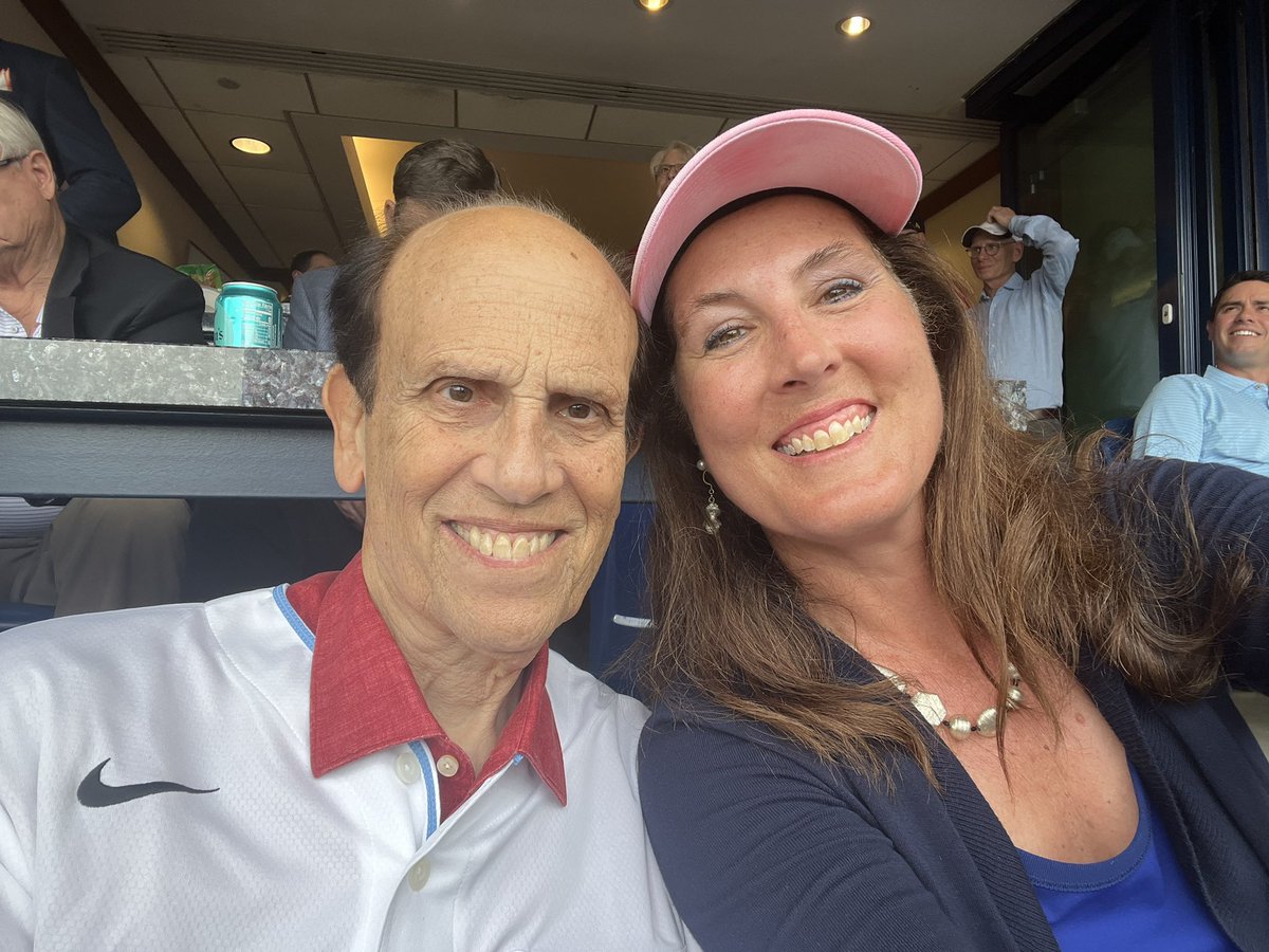 DrKarenKnudsen's tweet photo. I look forward every year to spending the day with my good friend Mike Milken and even more to to partnering with @PCFnews to help end prostate cancer as we know it, for everyone. Every home run helps toward that goal. Go @Phillies ! 
@AmericanCancer 
@MilkenInstitute 
@MLB https://t.co/MlUu0SoGbE