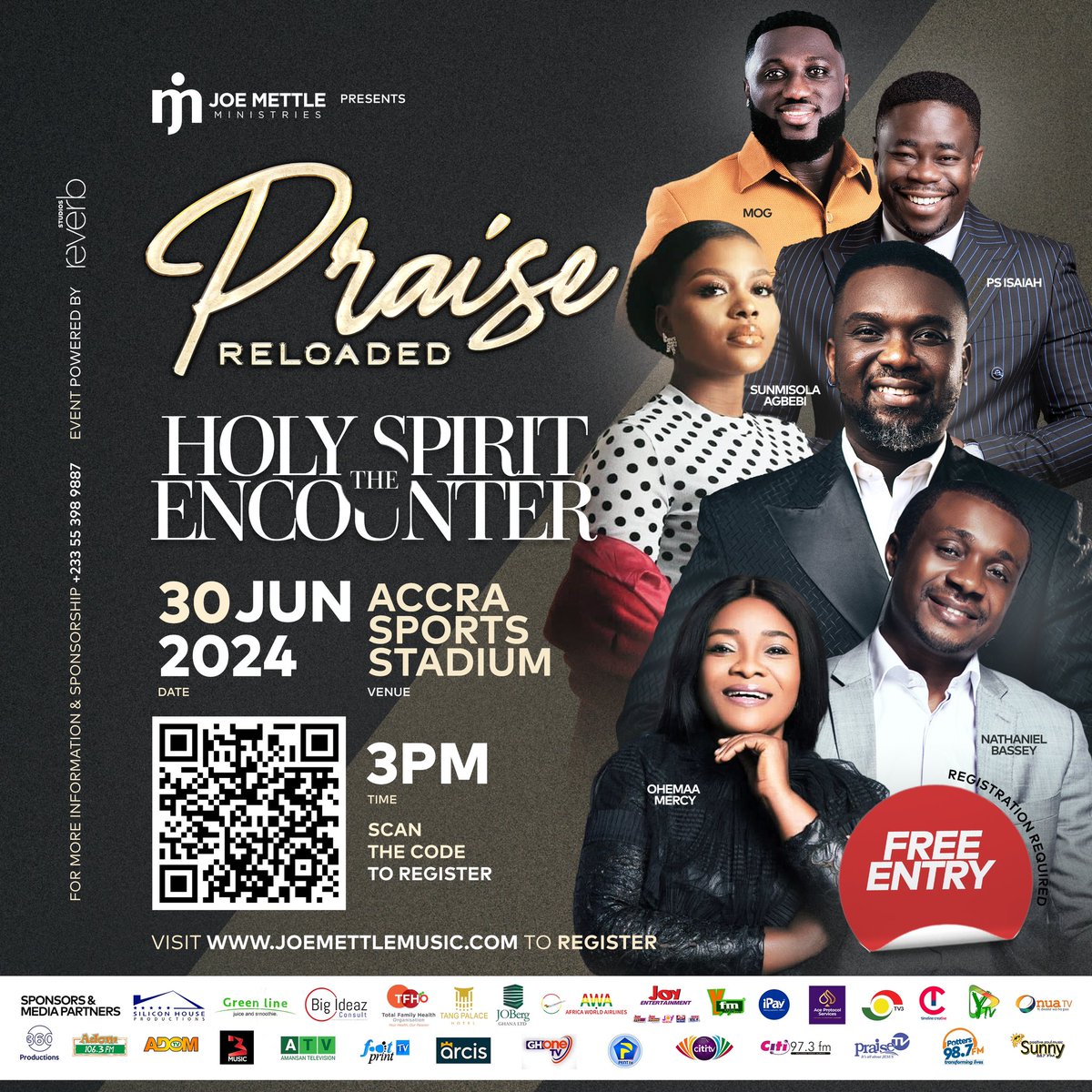 jmettle's tweet image. JOE METTLE : PRAISE RELOADED🇬🇭🔥

🗓️: JUNE 30, 2024 
📍: ACCRA SPORTS STADIUM 
⏰: 3:00 PM
🎫: FREE ENTRY 

#PraiseReloaded | @jmettle @nathanielblow @OhemaaMercy @sunmisola_agbeb @MOGmusic_ @isaiah_fkJnr