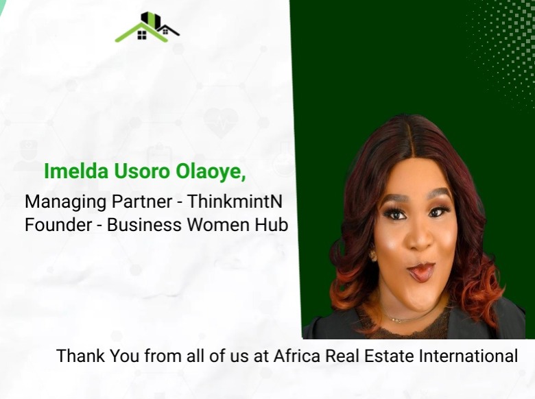 Special Thank You to Imelda Usoro Olaoye <a href="/mayen_syl/">Imelda Usoro Olaoye</a>. We had a great time and insight listening to you. This message is from all of us <a href="/AREInternation/">Africa Real Estate International</a>