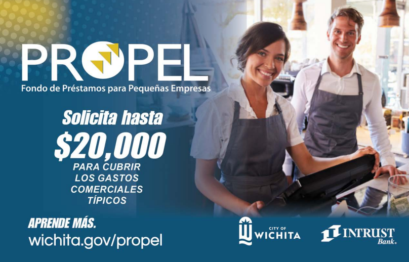 Calling small biz owners: Did you know you can apply for a loan up to $20,000? The PROPEL Small Business Loan is a low-interest, short-term revolving loan program for small biz owners who may not be able to obtain ﬁnancing through traditional sources. wichita.gov/propel