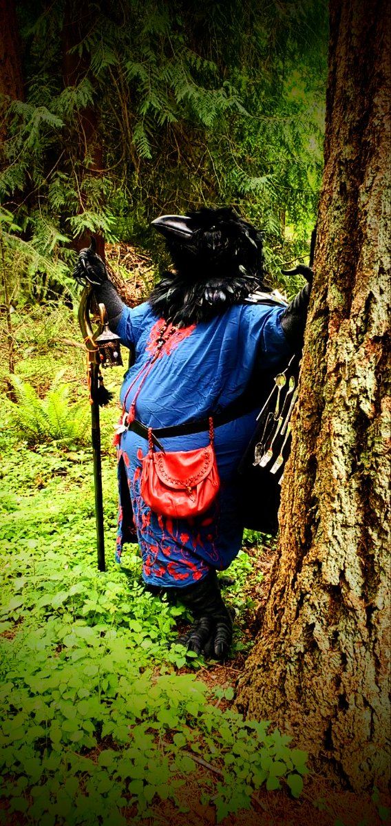 3rdEyeCat's tweet photo. I know I haven't posted in forever, but hi 👋 

I made my kenku character Kreak to wear to my local Renn Faires. The crow-core cloak ✨

#RenaissanceFaire #dnd #kenku #crowcore https://t.co/Y4S8nqgGk4