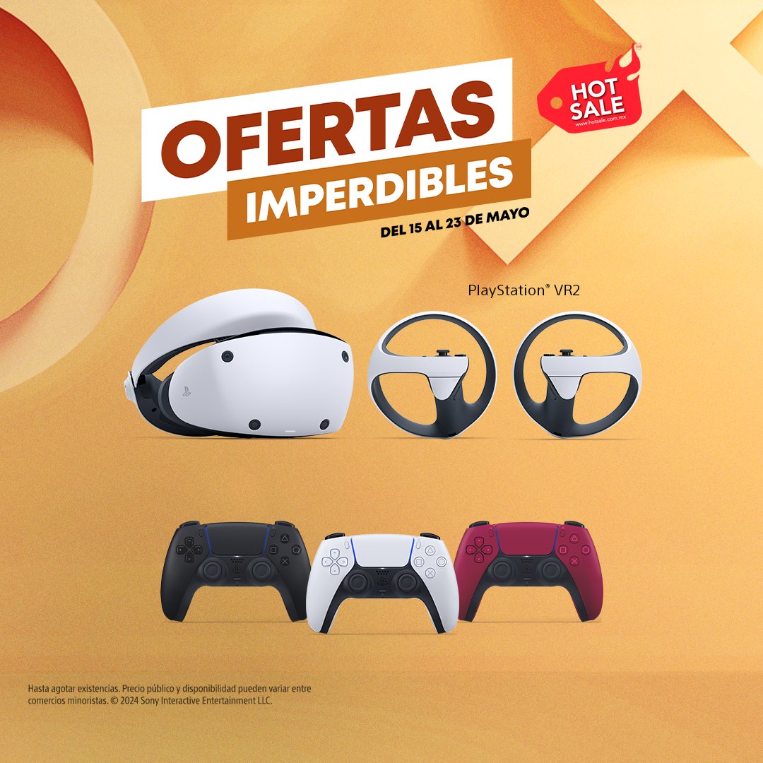 Si no te has animado ¿Qué esperas?
Hoy es el último día de descuentos del Hot Sale y las Ofertas Imperdibles continúan para que se arme la noche de juegos. Consolas, juegos, controles y PSVR2 listos para irse contigo. Promoción exclusiva para México