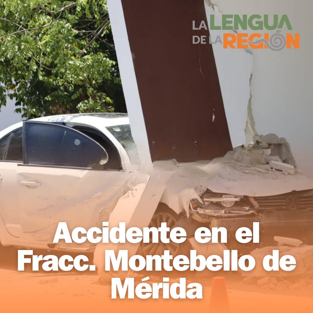 🟢#Yucatán | Esta mañana en el fracc. Montebello de #Mérida, un Jetta fue colisionado por un Beat en la calle 31, al cruzar sin respetar la señal de alto, impactándose contra el muro de una casa. Los conductores salieron ilesos, pero provocaron cuantiosos daños materiales.