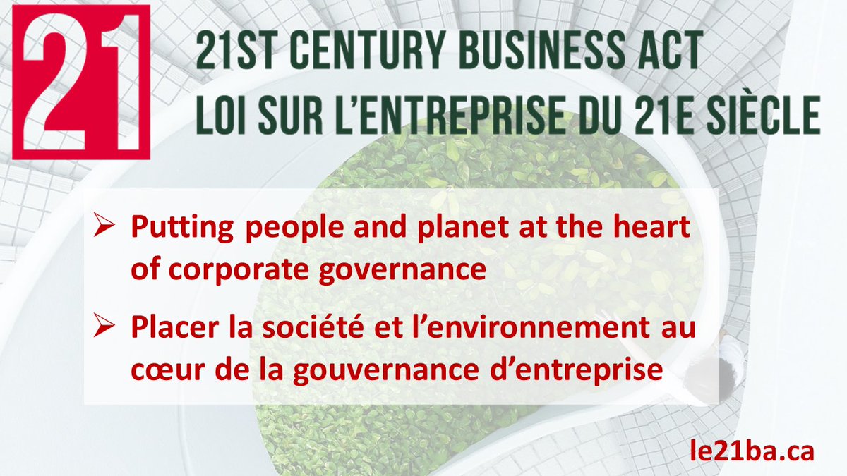 Today, the 21BA was introduced in the Senate of Canada. // La LE21 a été présentée au Sénat du Canada aujourd'hui. #cdnpoli #polcan