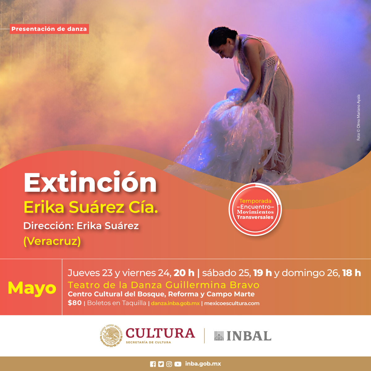Gana #cortesías para disfrutar el estreno del espectáculo de tango experimental, 𝐄𝐱𝐭𝐢𝐧𝐜𝐢𝐨́𝐧, esta noche en el Teatro de la Danza Guillermina Bravo del <a href="/CCB_INBAL/">CCB</a>.

Sólo tienes que dejar tu nombre completo en la caja de comentarios y repostear esta publicación.