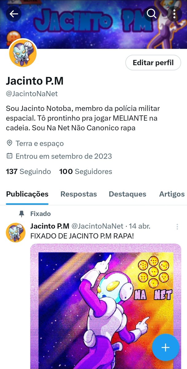 JacintoNaNet's tweet photo. 100 seguidores! Agradeço a todos os cidadãos que estão acompanhando minha aplicação da justiça. Cês são foda rapa! https://t.co/YXXoFK9g5F