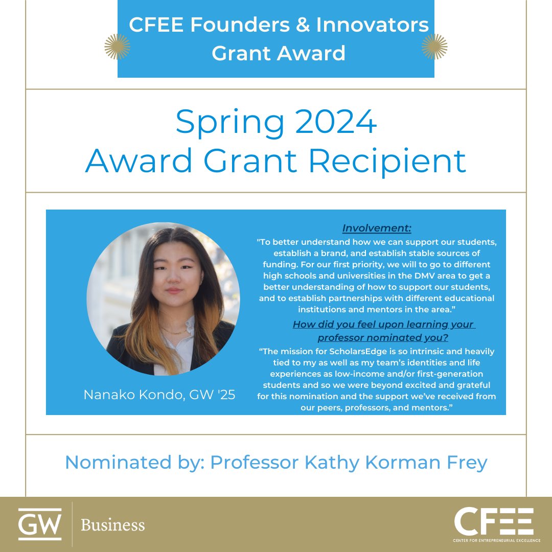 GWSB Center for Entrepreneurial Excellence tweet media