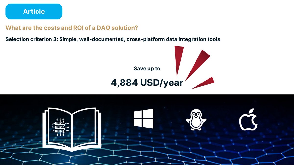 dracaltech's tweet photo. When evaluating the setup of a new data acquisition (DAQ) solution, many factors come into play.

The third criterion is the value of integration tools for your existing systems, which are cross-platform, readily available and documented. https://t.co/2ql9IWZHYL https://t.co/WKyu5XtkFV