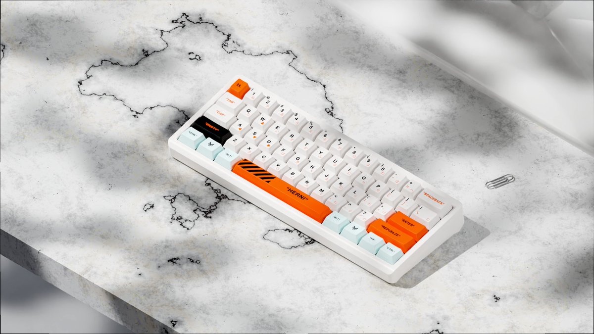 This custom one-of-one keyboard we made for Repullze is the perfect blend of sweet and tangy - just like his gameplay!🍊 

 #Keyboard #mechanicalkeyboard #gaming #esports #tkl #fortnite #MW #WZ #rgb #streamer
