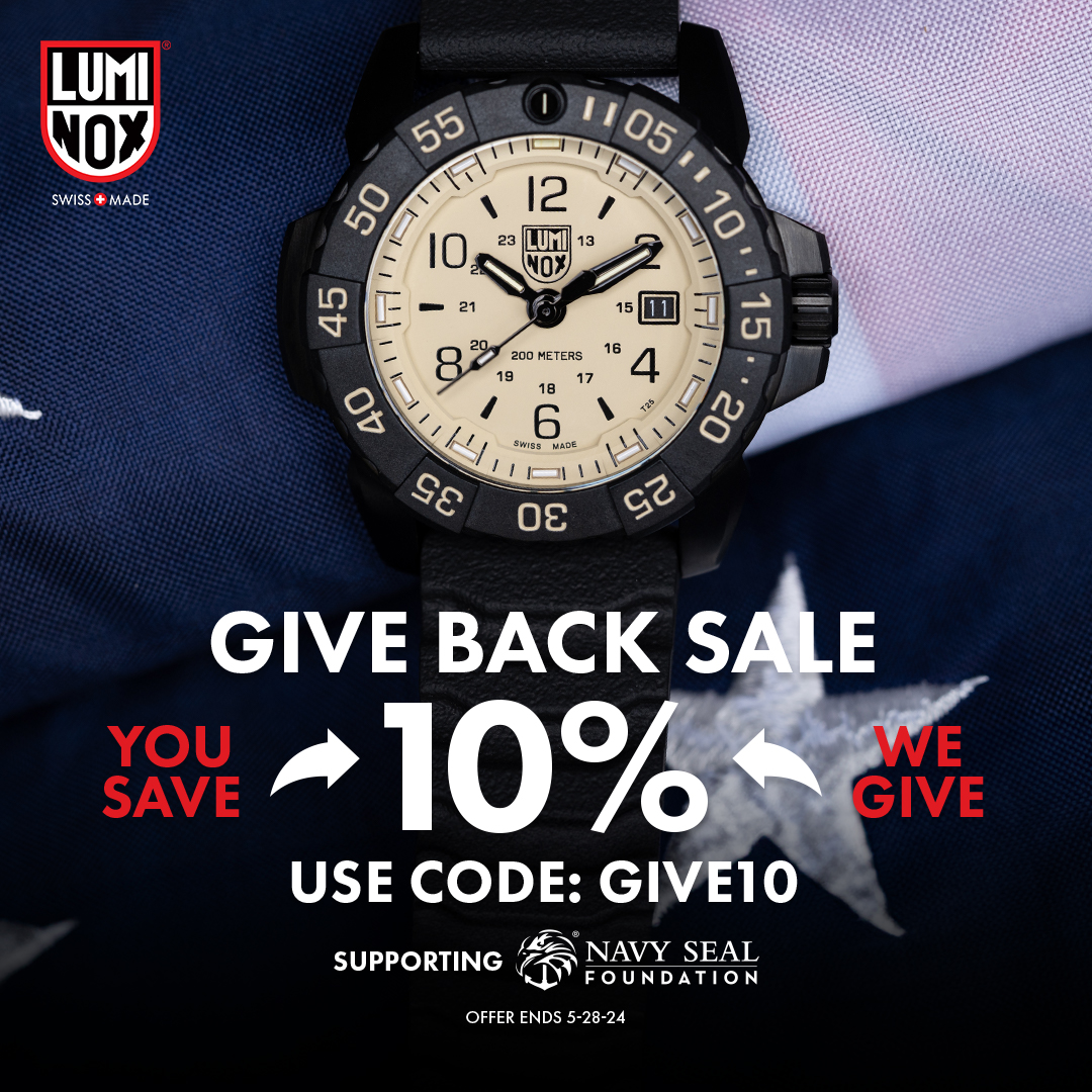 Our NSF partner Luminox is offering 10% off all Navy SEAL and Navy SEAL Foundation watches with code GIVE10 until May 28th. Plus, 10% of the proceeds will be donated to the Navy SEAL Foundation. Shop to support: luminox.com/collections/na…